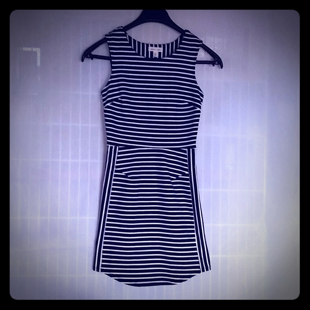 Mini Body Hugging Stripped Dress